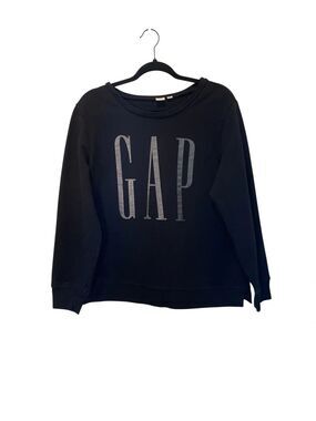 GAP Black Sweatshirt with Silver Logo size L